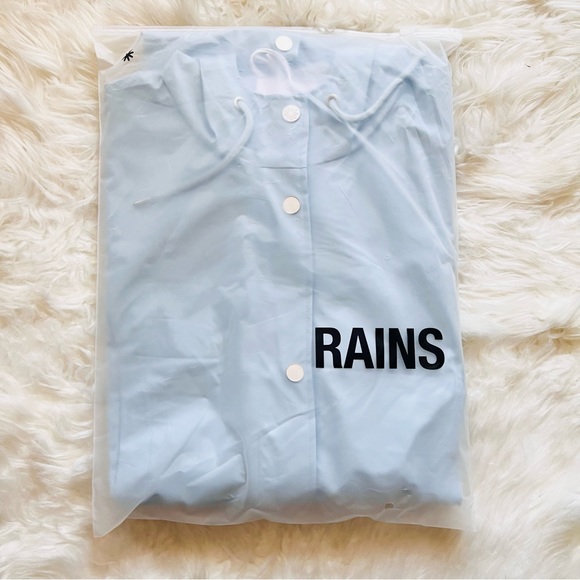 New! RAINS Curve W Waterproof Rain Jacket Raincoat - Picture 13 of 14